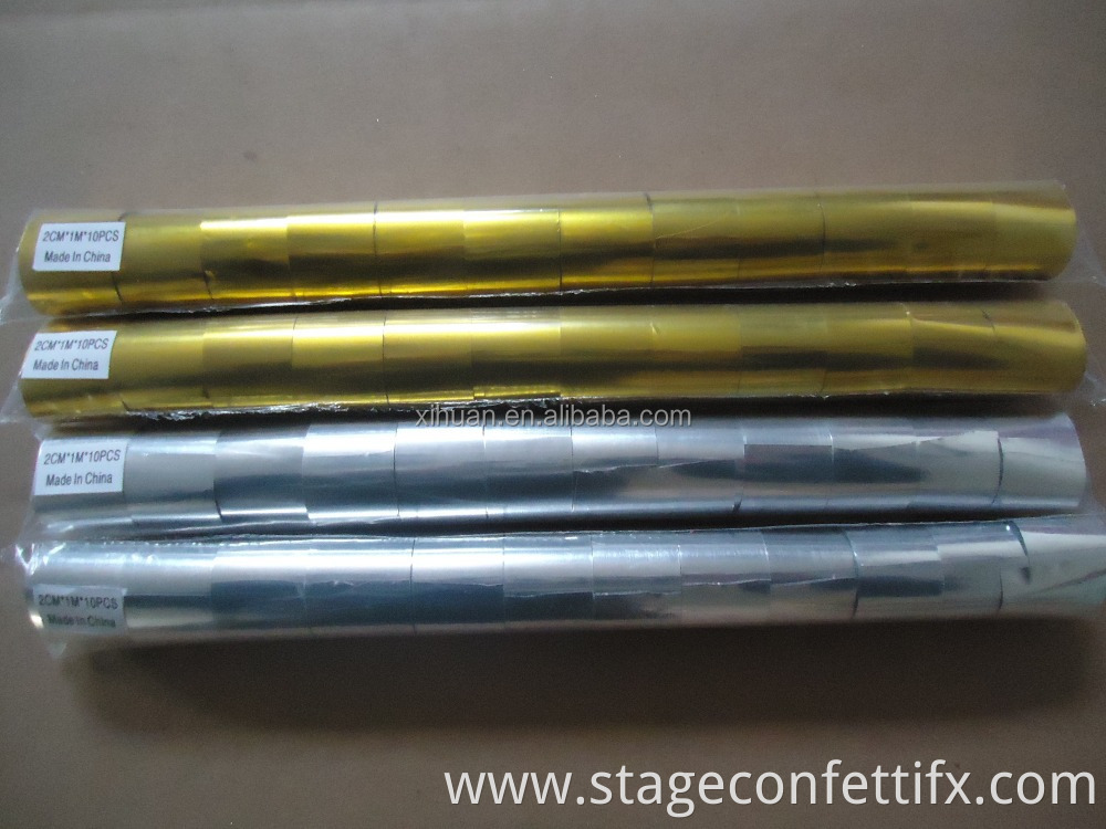 Gold silver Metallic Streamers /party Confetti Streamers